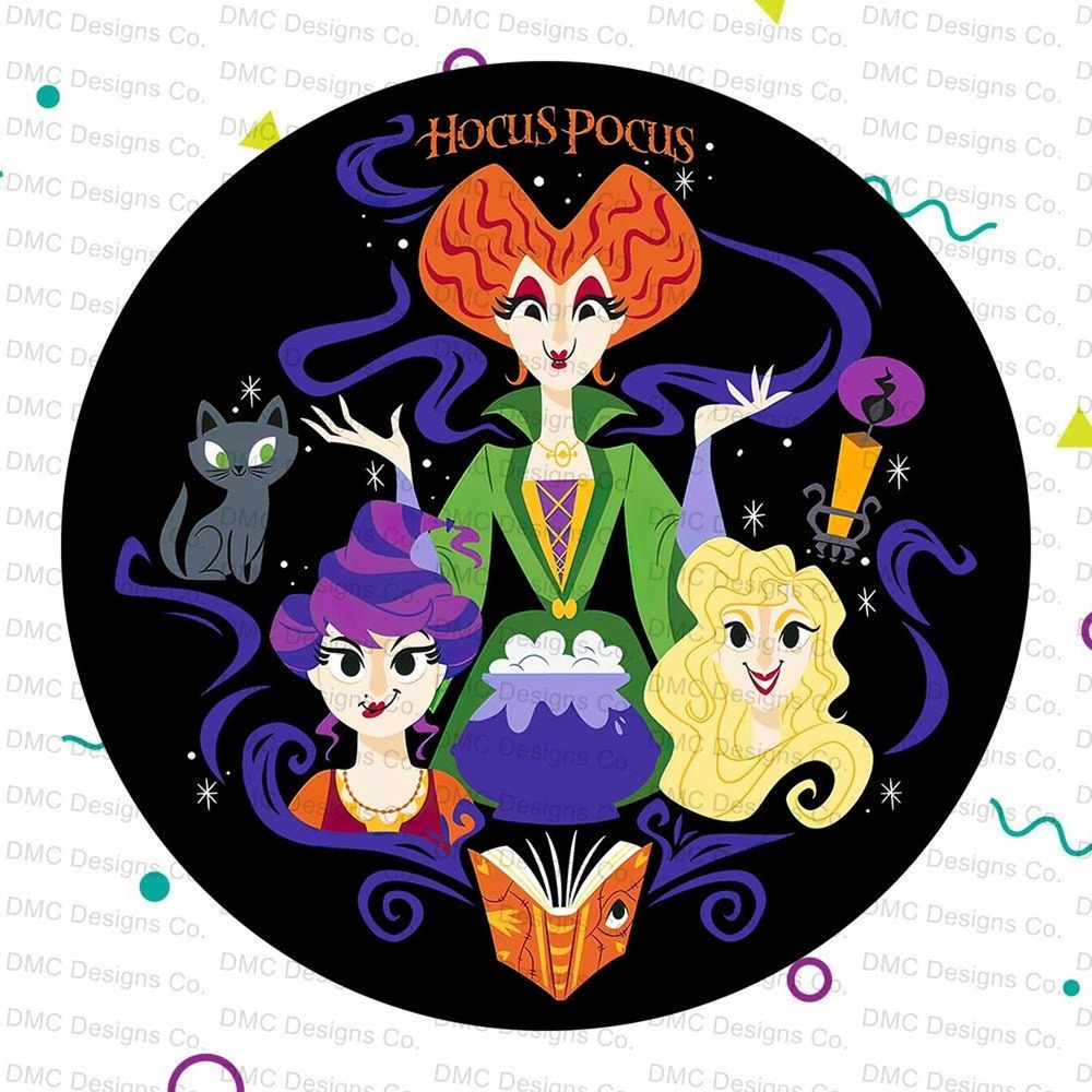 New! Hocus Pocus Sanderson Sisters round Car or fridge Magnet
